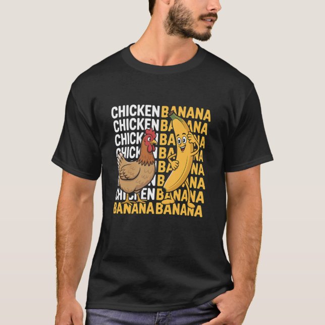 Kyckling Bananagräns T Shirt (Framsida)