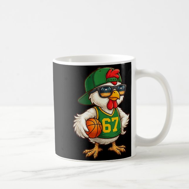 Kyckling Basket 67 Gen Alpha Slang Srts Män Pojke Kaffemugg (Höger)