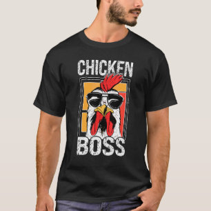Kyckling Boss Cool Tupp För Bönder Eller Bönder T Shirt
