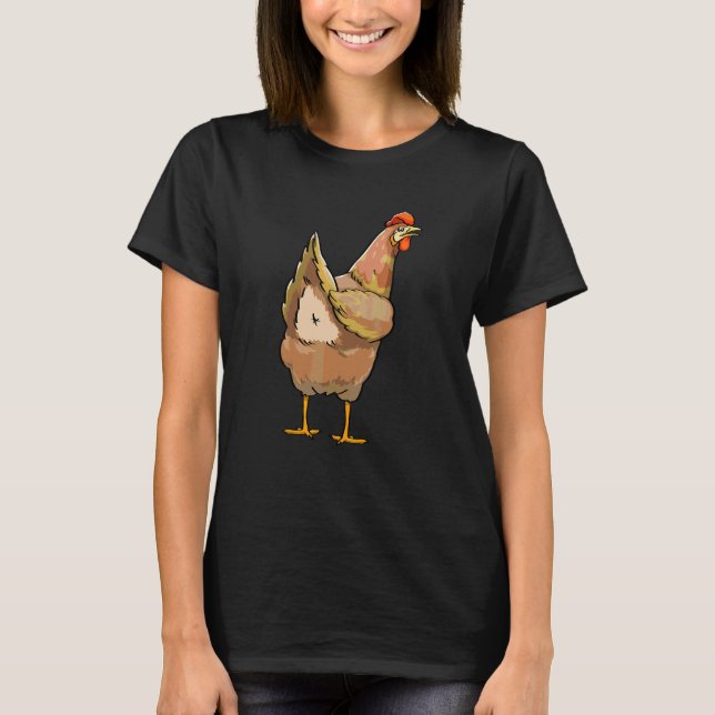 Kyckling Butt Mat   Kvinnor Älskar Chick Mat Matgl T Shirt (Framsida)