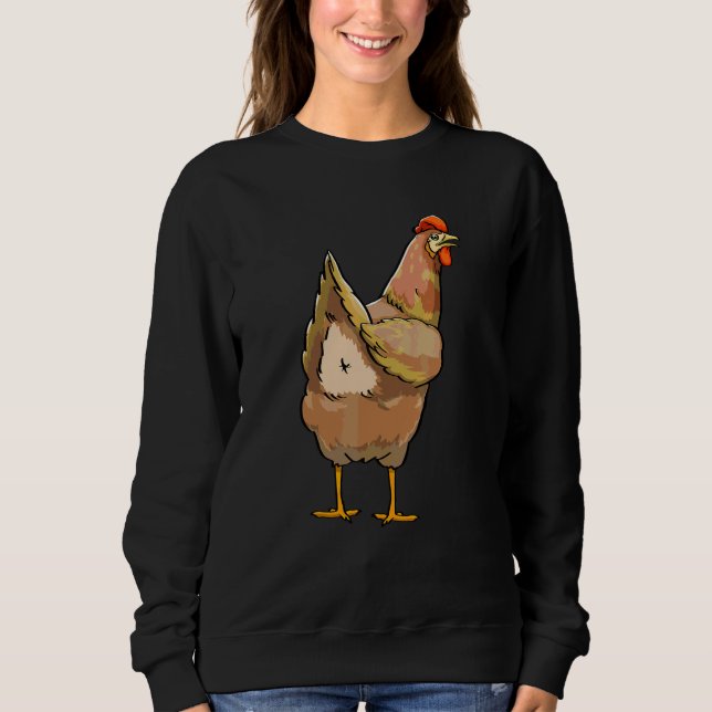 Kyckling Butt Mat   Kvinnor Älskar Chick Matglad T Shirt (Framsida)
