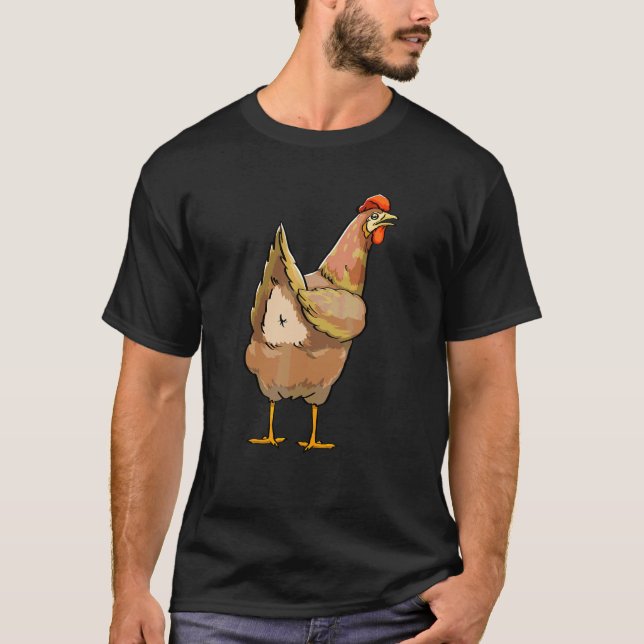 Kyckling Butt Mat   Kvinnor Älskar Chick Matglad T Shirt (Framsida)