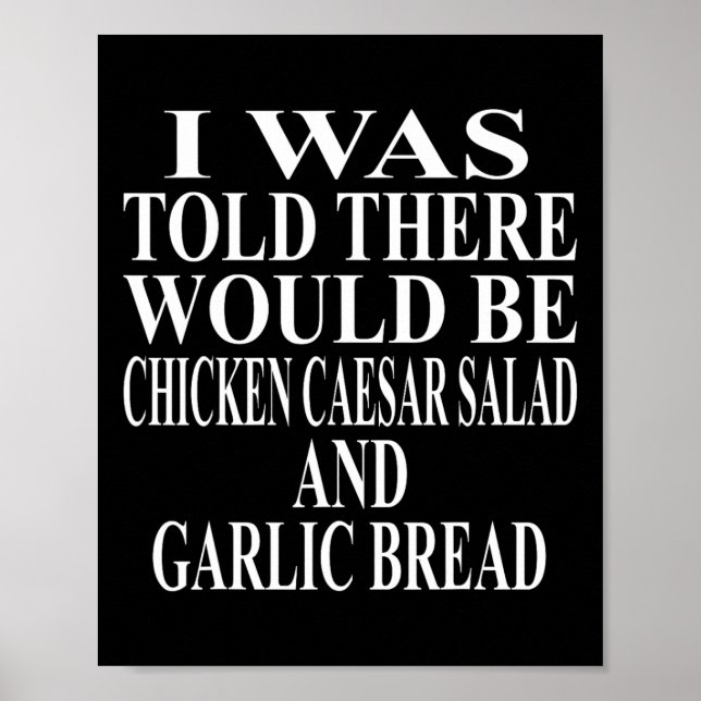 Kyckling Caesar Sallad Kläder Awesome Rolig Bröd D Poster (Framsidan)