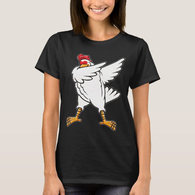 Kyckling Dab D4bbing Kyckling T Shirt (Framsida)