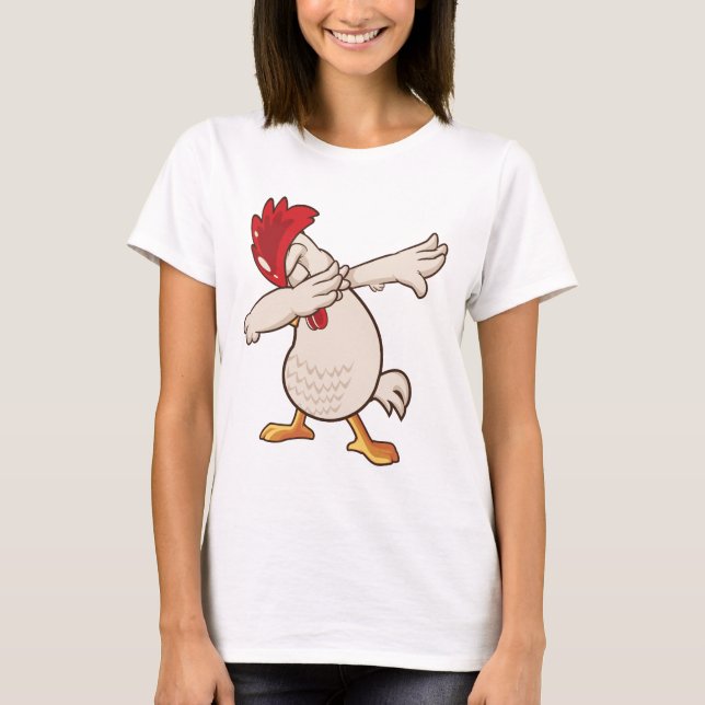 Kyckling Dabbing Bonde Dab Dansar T Shirt (Framsida)
