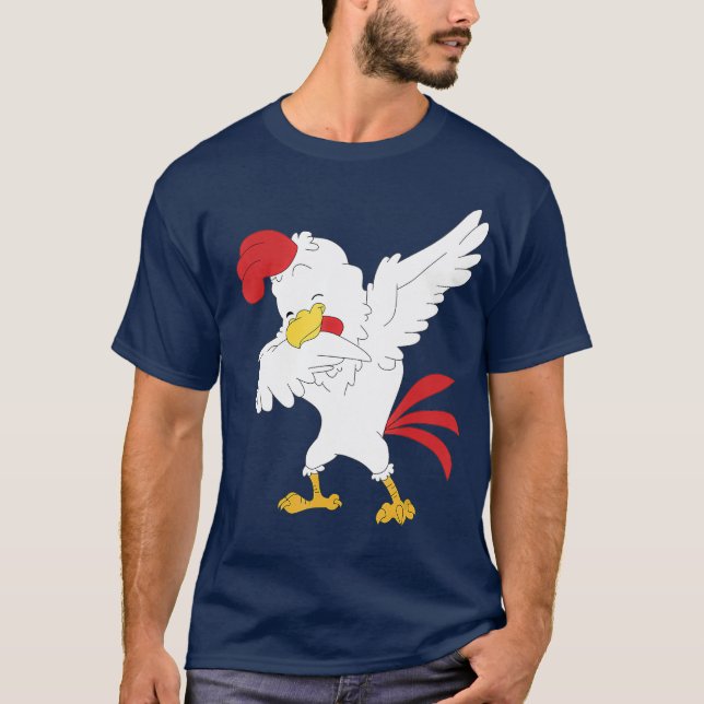 Kyckling Dabbing Farmer Dab Dance Farming Egg T Shirt (Framsida)