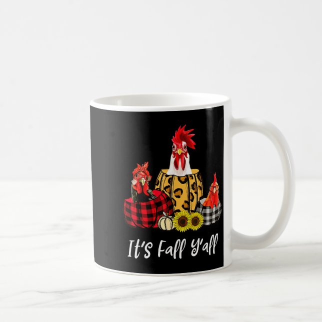 Kyckling Det Är Höst Alla Leopard Pumpa Höst Tha Kaffemugg (Höger)