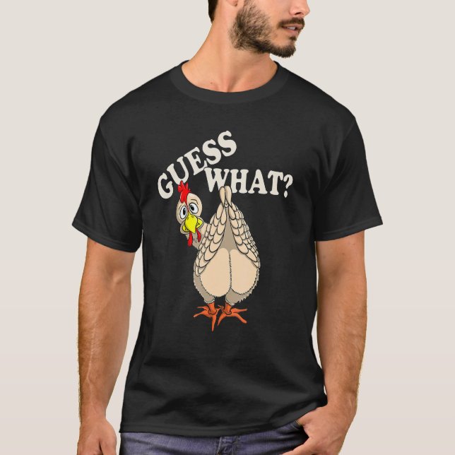 Kyckling Djur Gissa Vad Kyckling Butt T Shirt (Framsida)