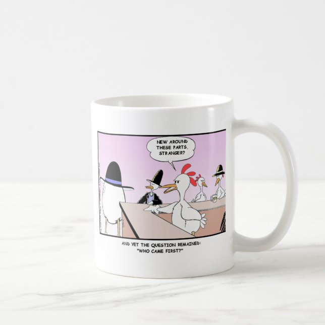 Kyckling eller ägg? Roliga presenter och samlarobj Kaffemugg (Höger)
