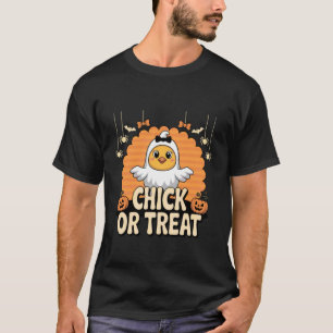 Kyckling eller bus Ghost kostym Söt Halloween kyck T Shirt