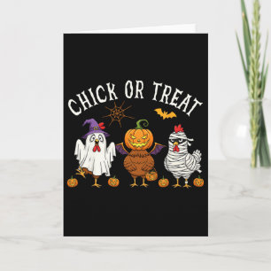 Kyckling eller godskaft rolig Halloween kyckling k Kort