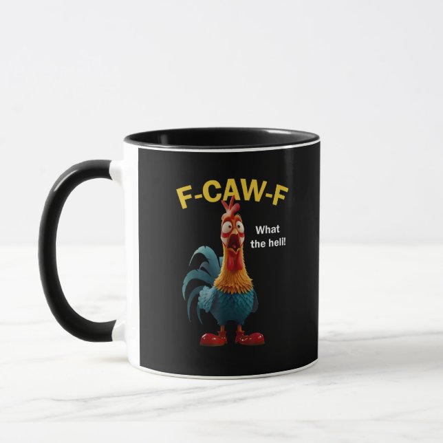 Kyckling F-CAW-F F-caw-F Mugg (Vänster)