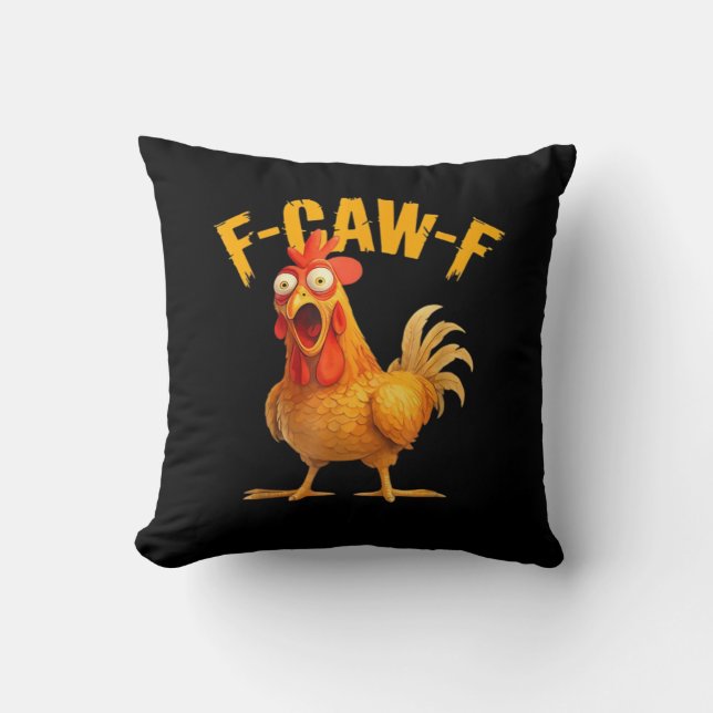 Kyckling F-Caw-F Klassisk Cool Unik Kudde (Framsida)
