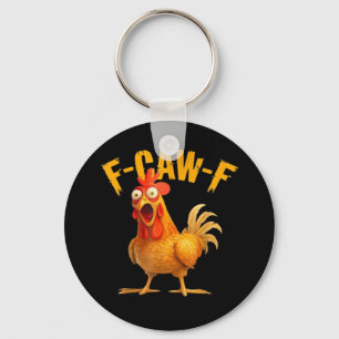 Kyckling F-Caw-F Klassisk Cool Unik Nyckelring