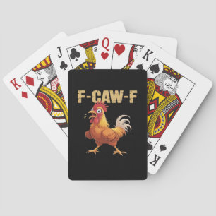 Kyckling F-Caw-F Klassisk Rolig Retro Casinokort