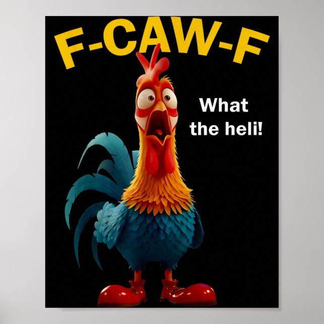 Kyckling F-caw-f Vad Heli F-caw-f  Poster (Framsidan)