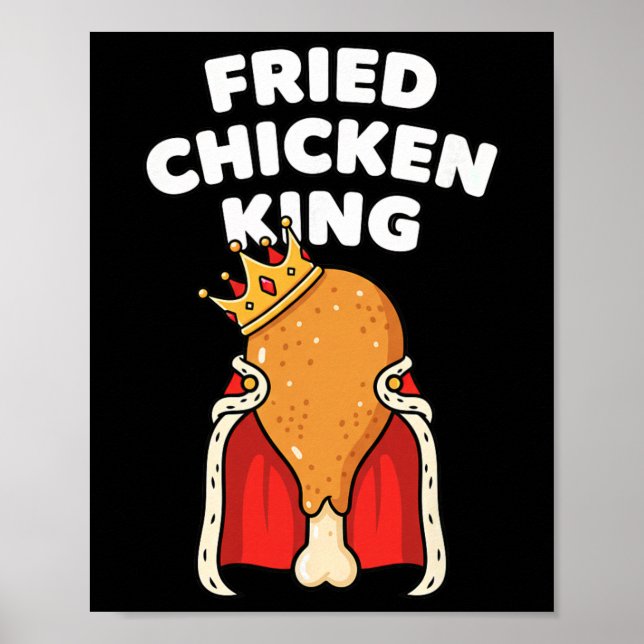Kyckling Friterad Kycklingkung Trumstock Krona  Poster (Framsidan)
