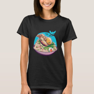 Kyckling Friterad Ris Vaporwave Stil Estetik T Shirt