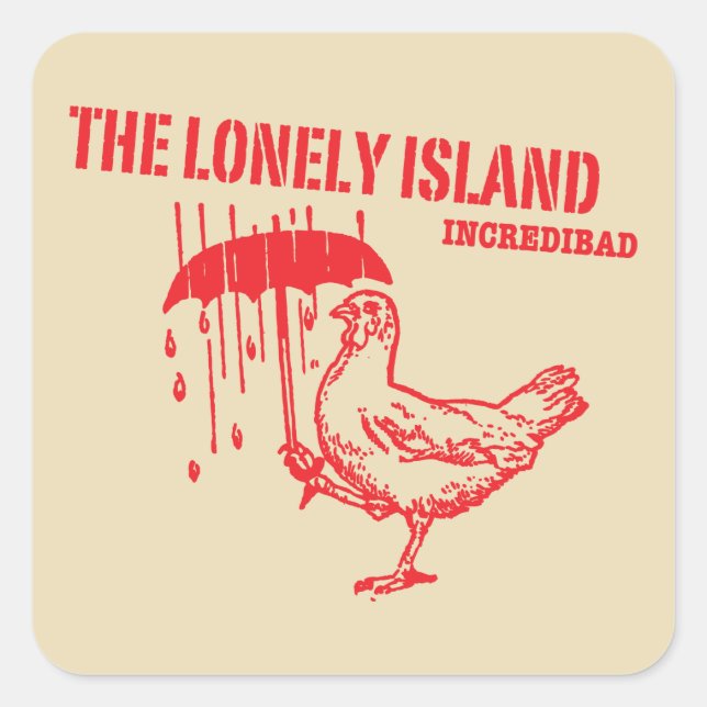 Kyckling Fyrkantigt Klistermärke (Framsida)