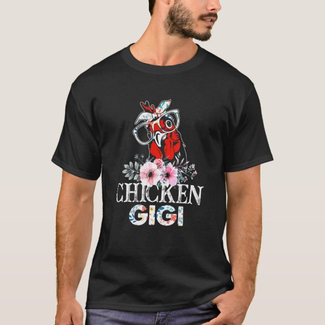 Kyckling Gigi Blommig T Shirt (Framsida)