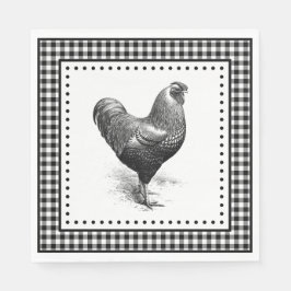 Kyckling Gingham Pappersservett