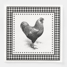 Kyckling Gingham Pappersservett