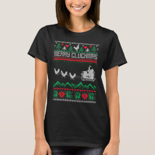 Kyckling God Jul Glada Cluckmas Fult Jul Thanksgiv T Shirt