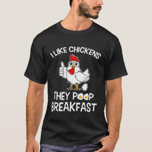 Kyckling gör Frukost Jag gillar Kycklingar Gård La T Shirt