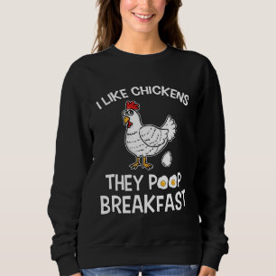 Kyckling gör Frukost Jag gillar Kycklingar Gård La T Shirt