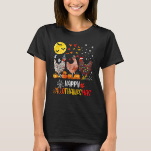 Kyckling Halloween Glad HalloTackMas Höst Än T Shirt
