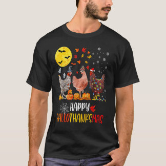 Kyckling Halloween Glad HalloTackMas Höst Än T Shirt