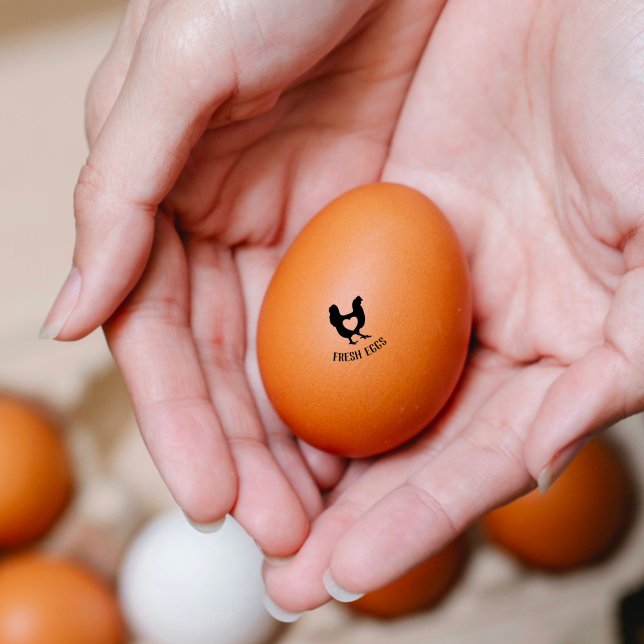 Kyckling, Hen Eggs | Färska ägg | Egg Mini Frimärk Stämpel (Skapare uppladdad)