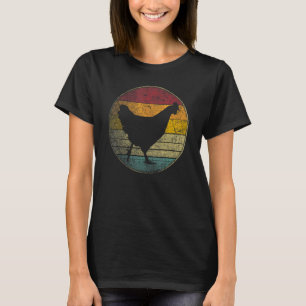 Kyckling Höna Tupp Gård Bonde Fågel Gif Retro 80-t T Shirt