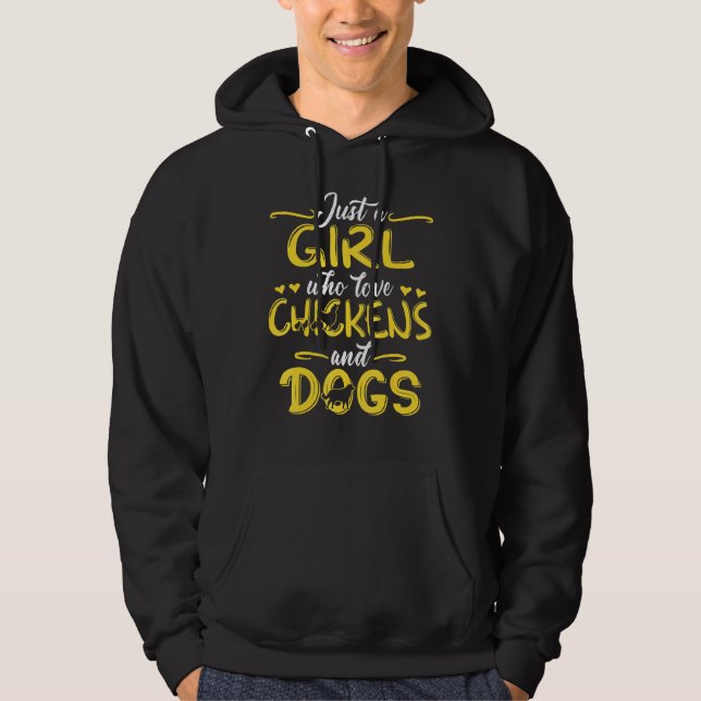 Kyckling Hund Farmer Women Makfe Hoodie (Framsida)