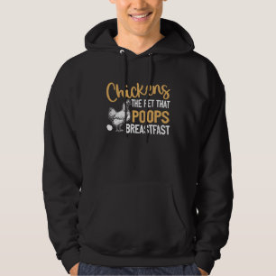 Kyckling Husdjuret Som Bajsar Frukost Hoodie