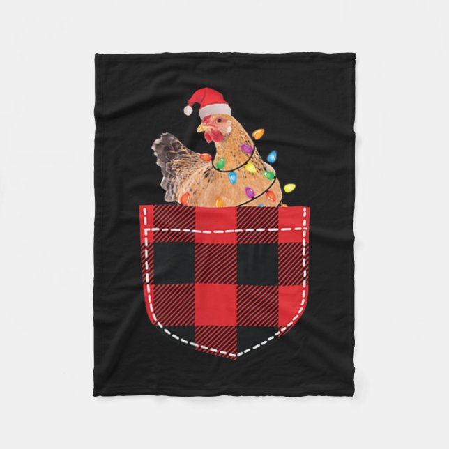 Kyckling i Cket Funny Julafton Play Cket Chicken C Fleecefilt (Framsidan)