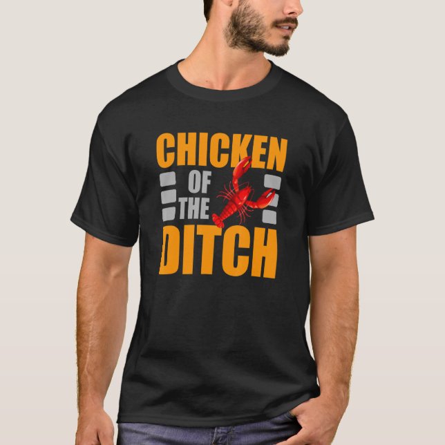 Kyckling i Ditch Kräftor Lobster Crayfish Yab T Shirt (Framsida)