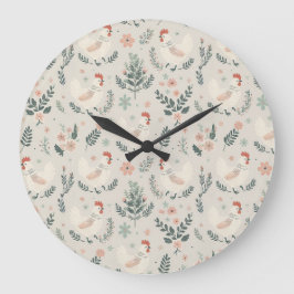 Kyckling i Garden Stor Klocka