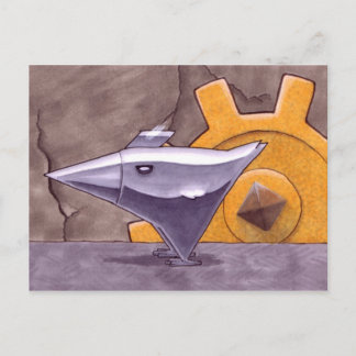 Kyckling i Metall vykort