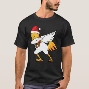 Kyckling i Santa hatt och halsduk Dabba Tee