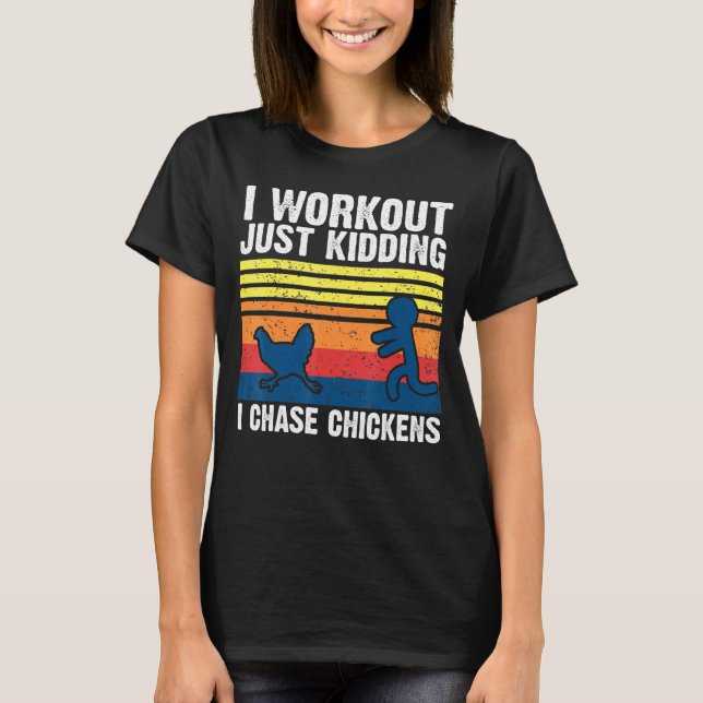 Kyckling i Workout... Jag har bara sparat i Chase  T Shirt (Framsida)