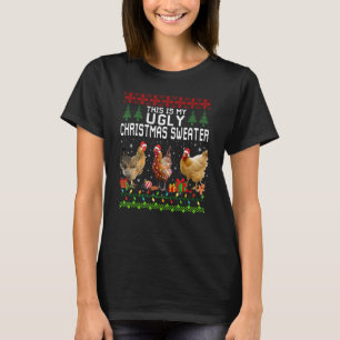 Kyckling jul det här är min fula jultröja rolig t shirt