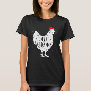 Kyckling jul glad Kycklingmas jultomte mössa Kyckl T Shirt
