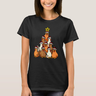 Kyckling Julgran Söt Julgran Djur T Shirt