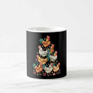 Kyckling Julgransljus Xmas Högtidsstämning Kaffemugg