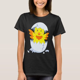 Kyckling kläcks ur ägg kyckling med ägg kyckling t shirt