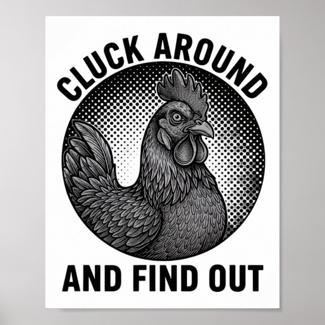 Kyckling, kluckar runt tuppattityd  poster (Framsidan)