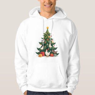Kyckling Ko Get Häst Gård Djur Bonde Jul Hoodie