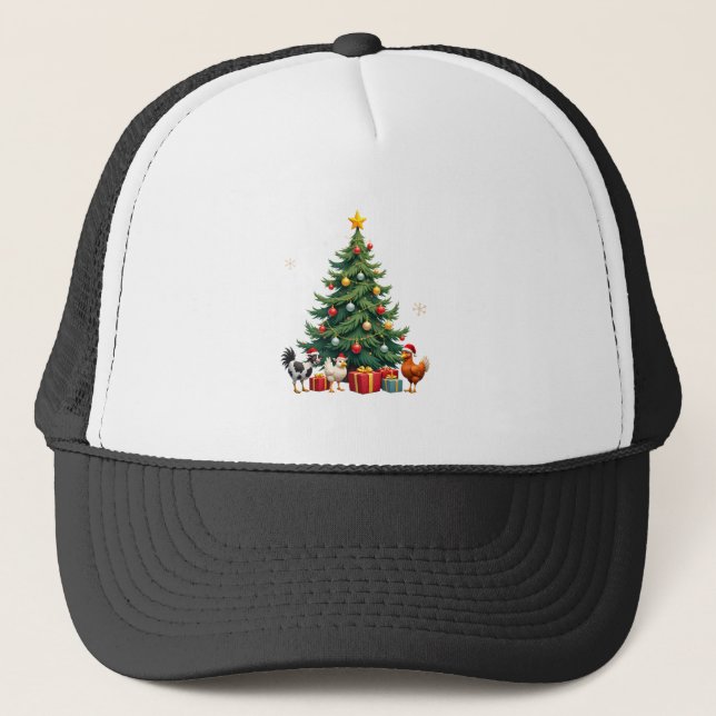 Kyckling Ko Get Häst Gård Djur Bonde Jul Keps (Framsida)