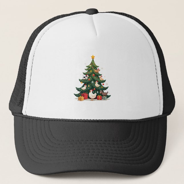 Kyckling Ko Get Häst Gård Djur Bonde Jul Keps (Framsida)